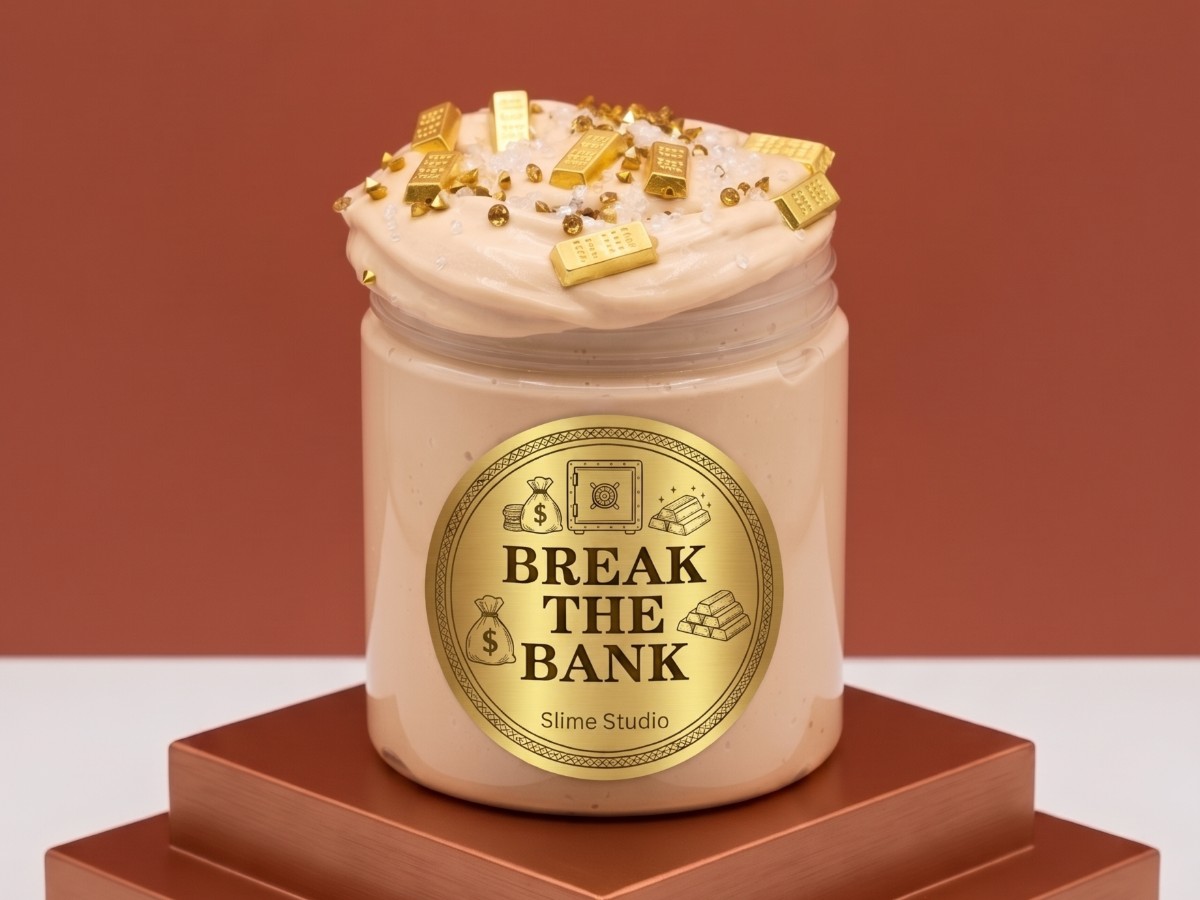 Break the Bank - Premium handmade butter slime slime with chocolate scent - UK made by Amber's Slime Studio for sensory play and stress relief